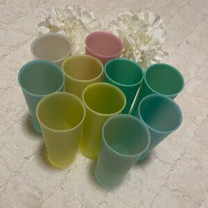 Vintage Tupperware Tumblers Water Pastel 107-33